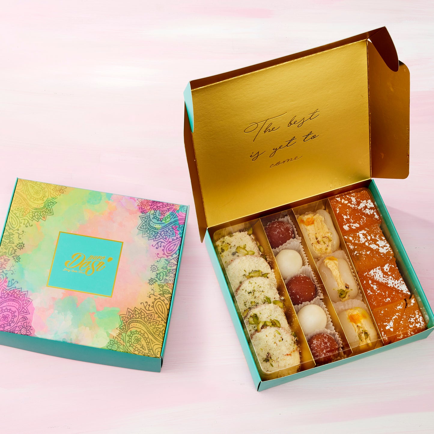 Pure Desi Large Spongy Selection Box with sweets