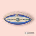 Blue evil eye rakhi on red thread