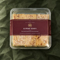 Almond Burfi in a clear box