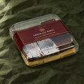 Chocolate Burfi in a clear box
