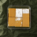 Khoya Burfi in a clear box