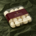 Mini Rasgulla in a clear box