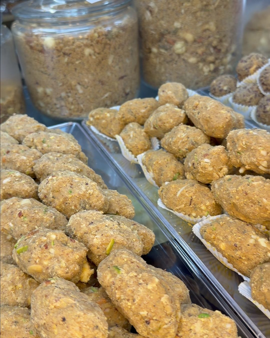 Pinni on a tray at the Pure Desi counter