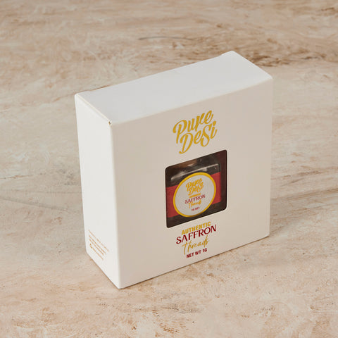 Pure Desi authentic saffron threads gift box, net weight 1g