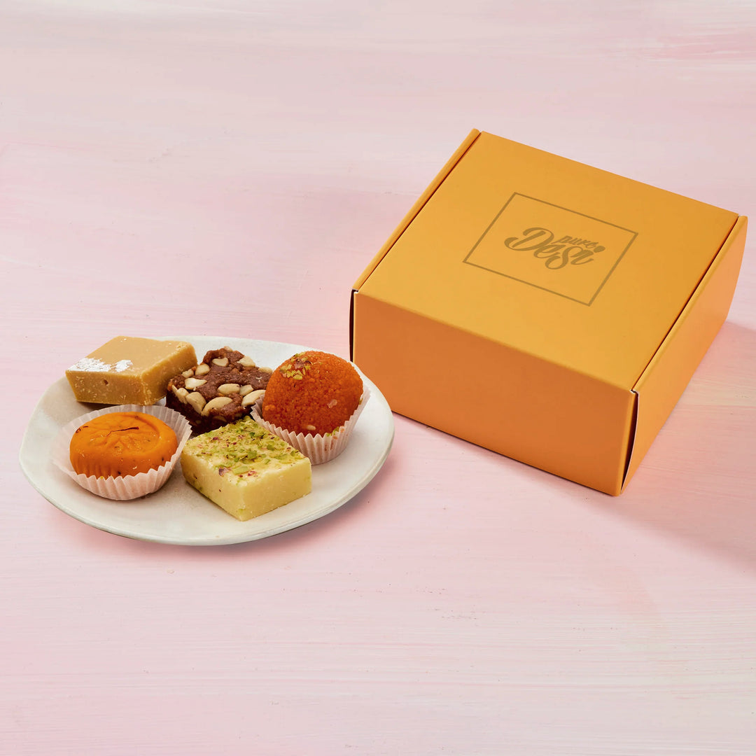 Extra Small Mix Pure Desi Box with sweets - Pure Desi